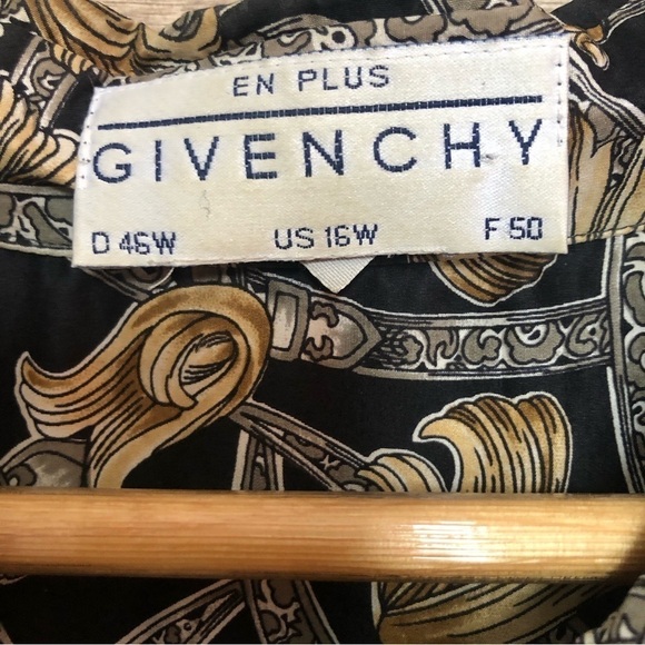 Vintage Givenchy Silk 90s Demure Blouse Size 16W - Picture 4 of 12